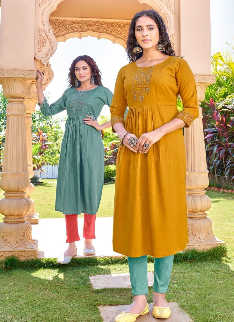 Vatika Karissa Fancy Nyra Cut Wholesale Party Wear Kurtis